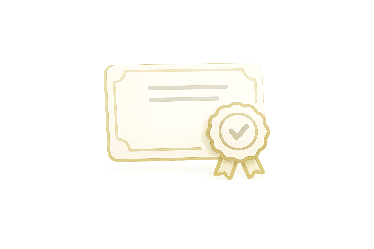 Certificate icon representing exam achievement